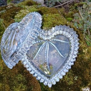 Wedgewood Crystal Heart ❤ Shaped Trinket Box